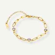 SOL CZ PAPERCLIP BRACELET