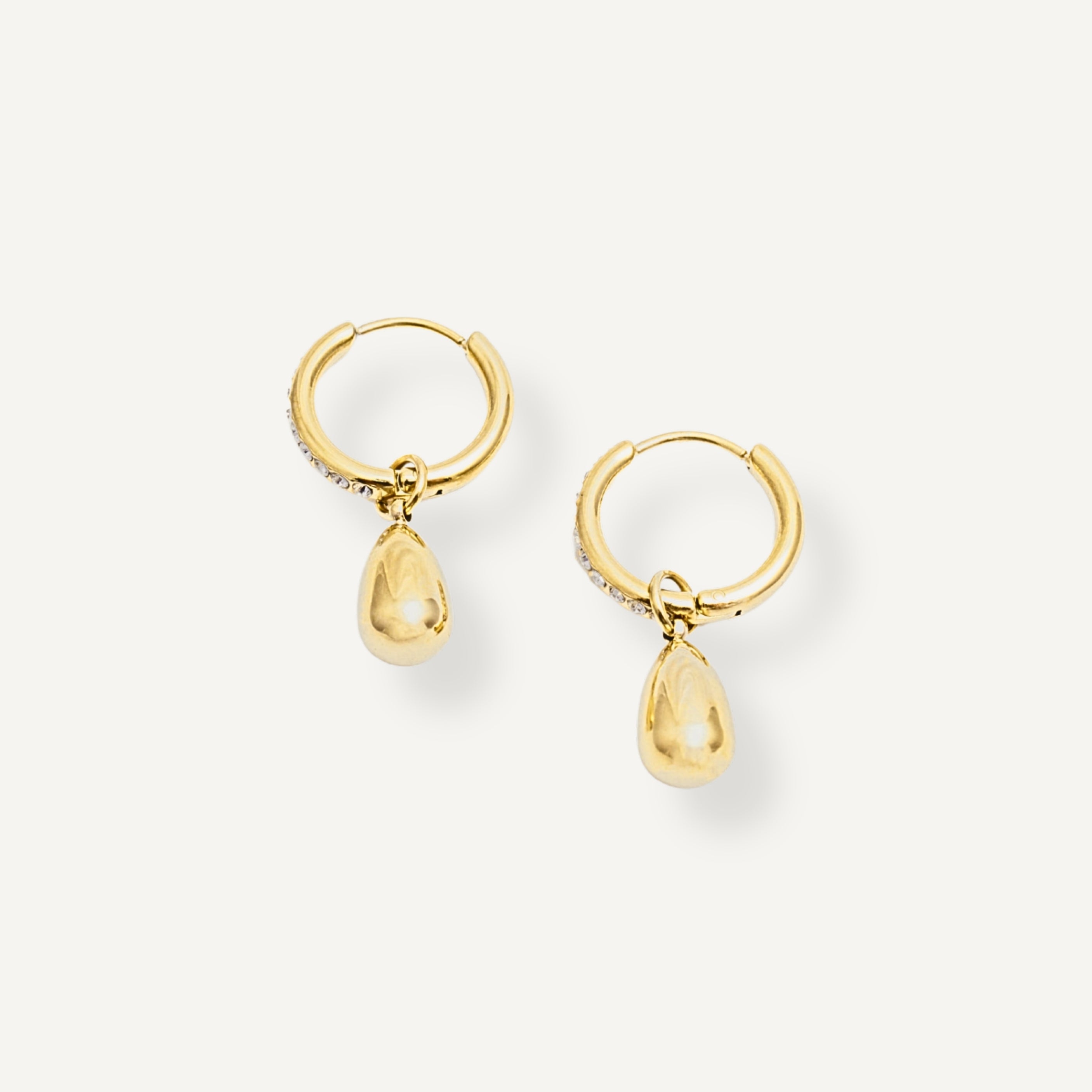 Champagne Dangle Hoops