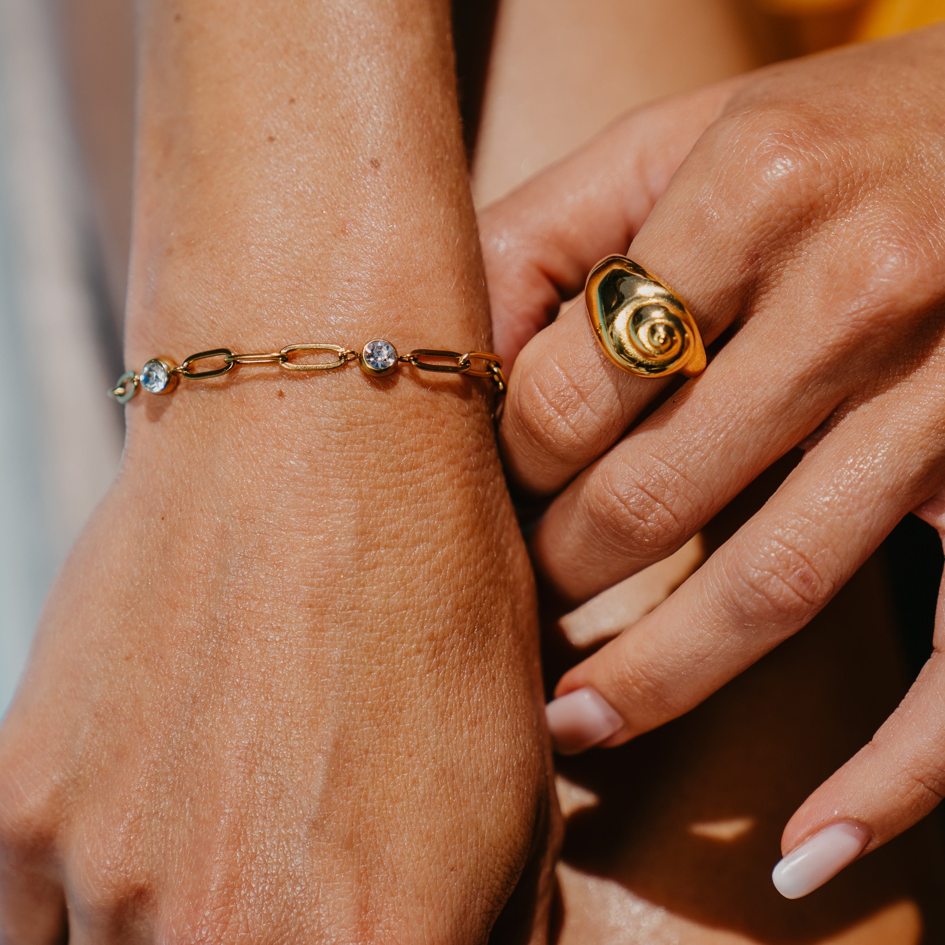 SOL CZ PAPERCLIP BRACELET