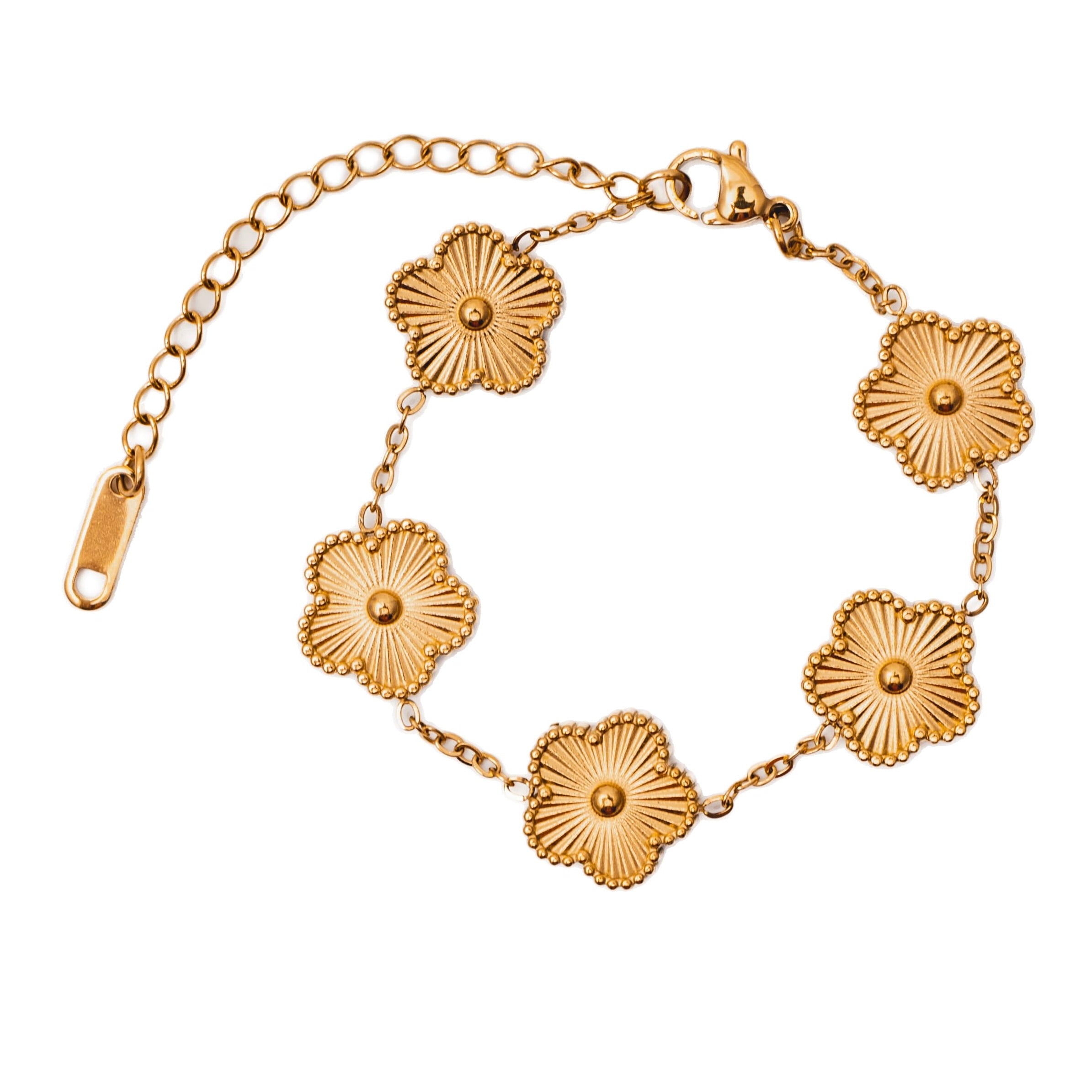 Golden Flower Bracelet - Water & Tarnish Proof