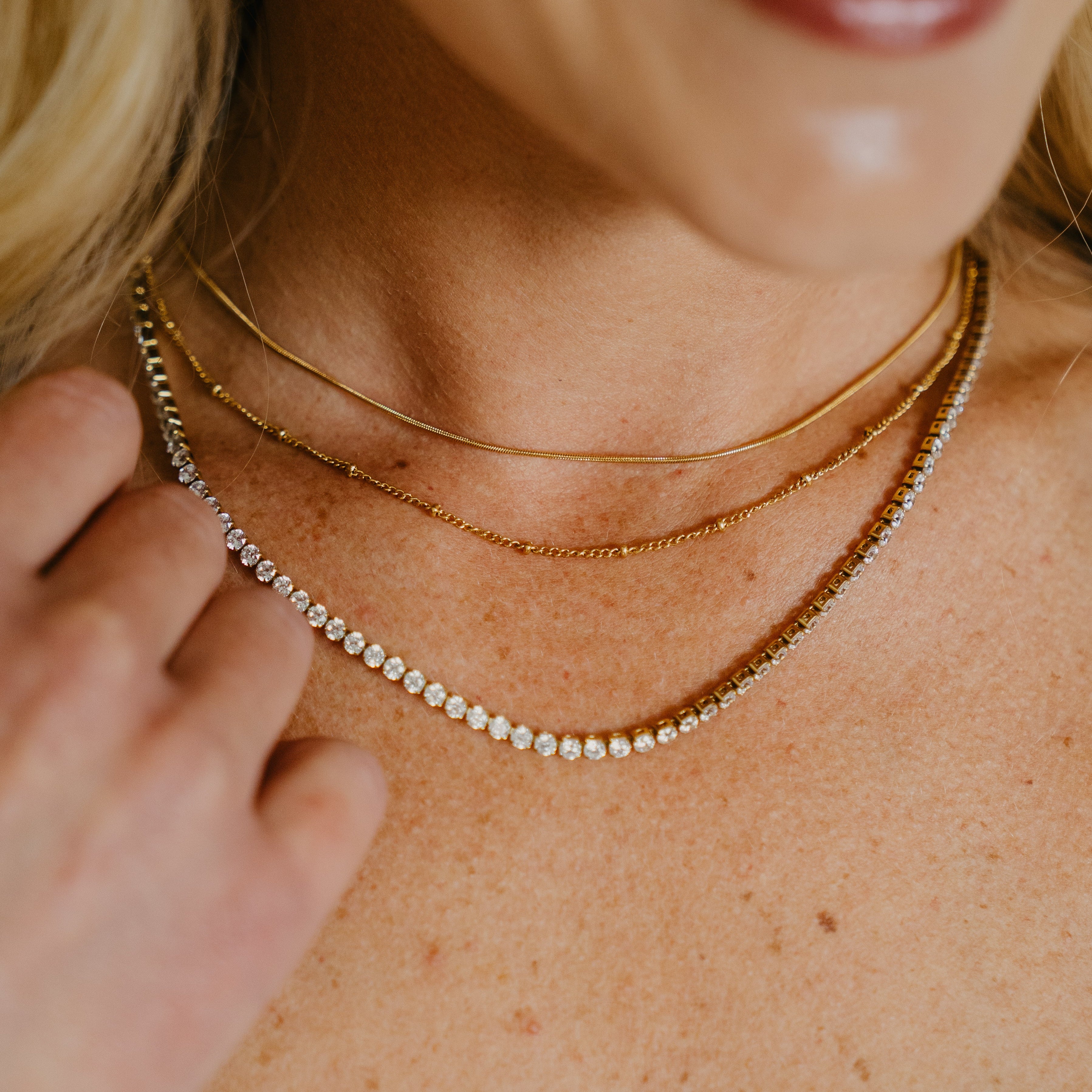 KINETIC TRIPLE LAYERED NECKLACE