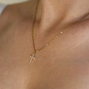 GRACE CZ CROSS NECKLACE