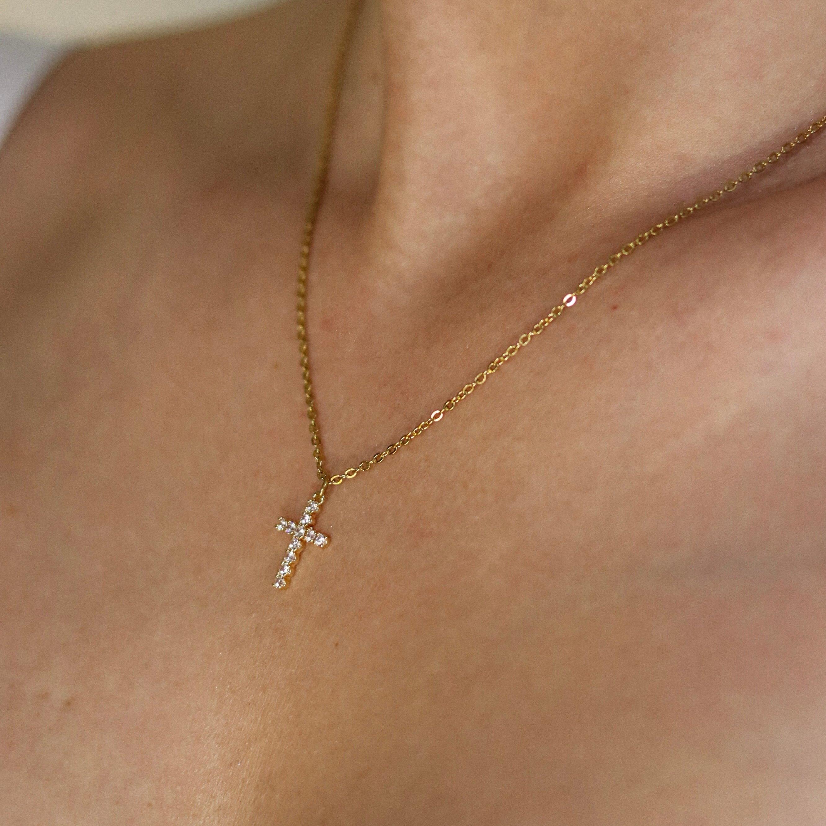 GRACE CZ CROSS NECKLACE