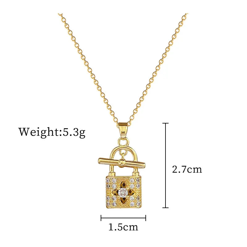 Simple-Style-Classic-Style-Lock-Titanium-Steel-Plating-Inlay-Artificial-Gemstones-Pendant-Necklace.webp