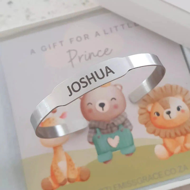Personalized Stainless Steel Boy/Baby Bangle (Ready in 4 days)