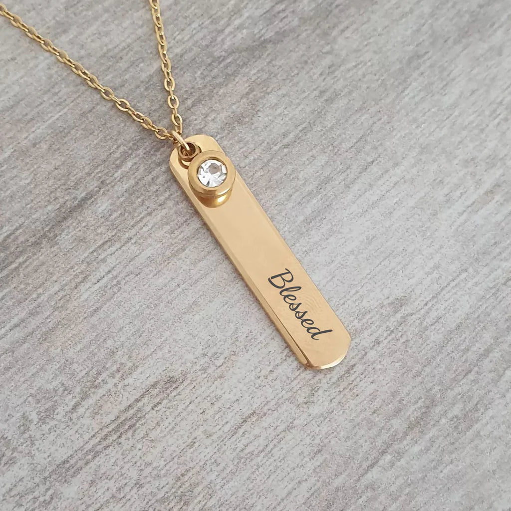 Gold Personalized Bar Necklace (Ready in 4 days!)