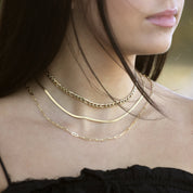 Jagger Herringbone Necklace ( Gold & Silver, 44cm & 50cm lengths ) - Grace The Brand