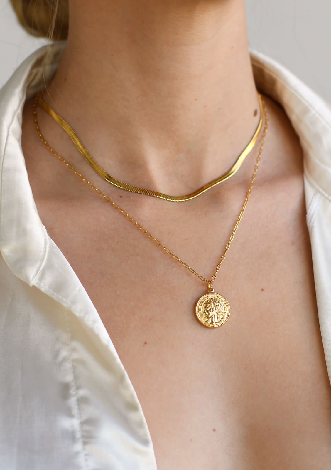 Jagger Herringbone Necklace ( Gold & Silver, 44cm & 50cm lengths ) - Grace The Brand