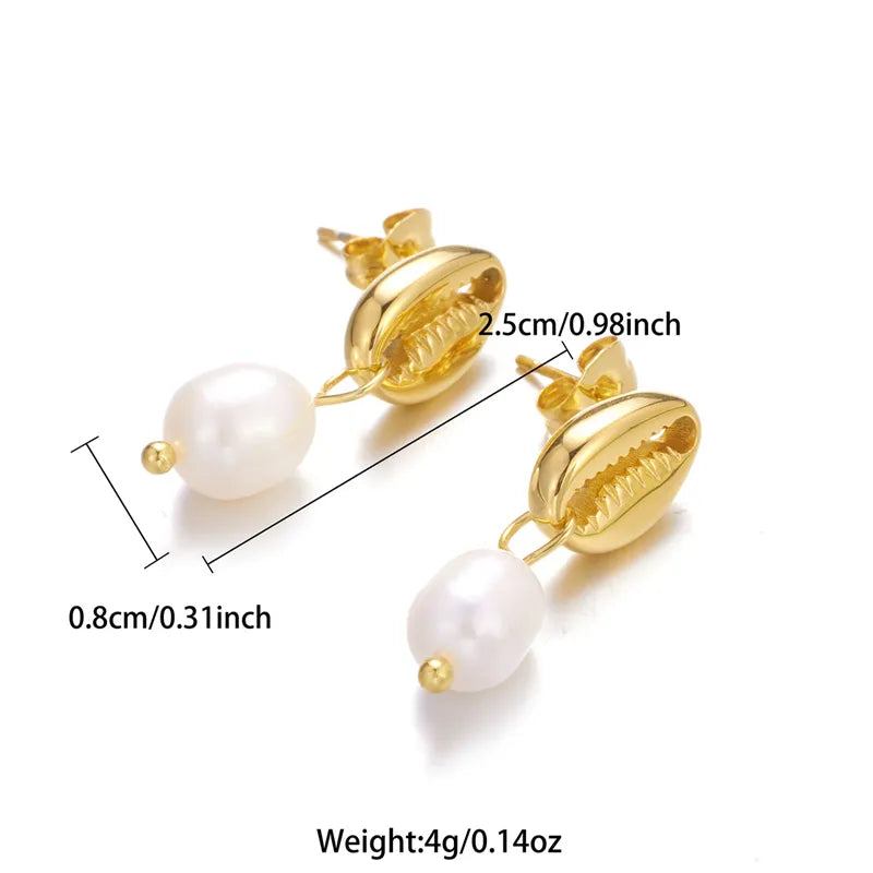 Cordelia Shell & Pearl Earrings