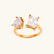 Toi et Moi Cubic Zirconia Ring - Water & Tarnish Proof