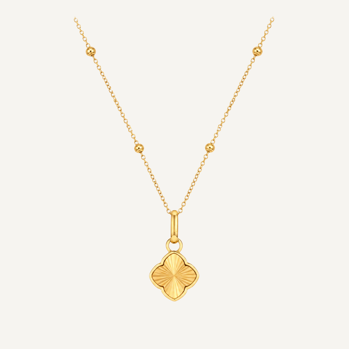 PERSONALISED CLOVER NECKLACE (FREE ENGRAVING)