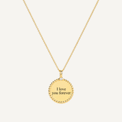 PERSONALISED CUBIC ZIRCONIA TEXTURED NECKLACE (FREE ENGRAVING)