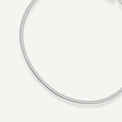 SILVER JAGGER HERRINGBONE NECKLACE