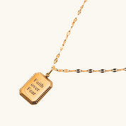 Personalised Textured Pendant Necklace - Water & Tarnish Proof (Ready in 4 days!)