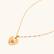 Bella CZ Heart Necklace - Water & Tarnish Proof