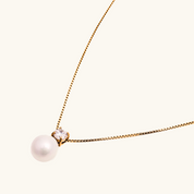 Adelaide Pearl with CZ Necklace - Water & Tarnish Proof