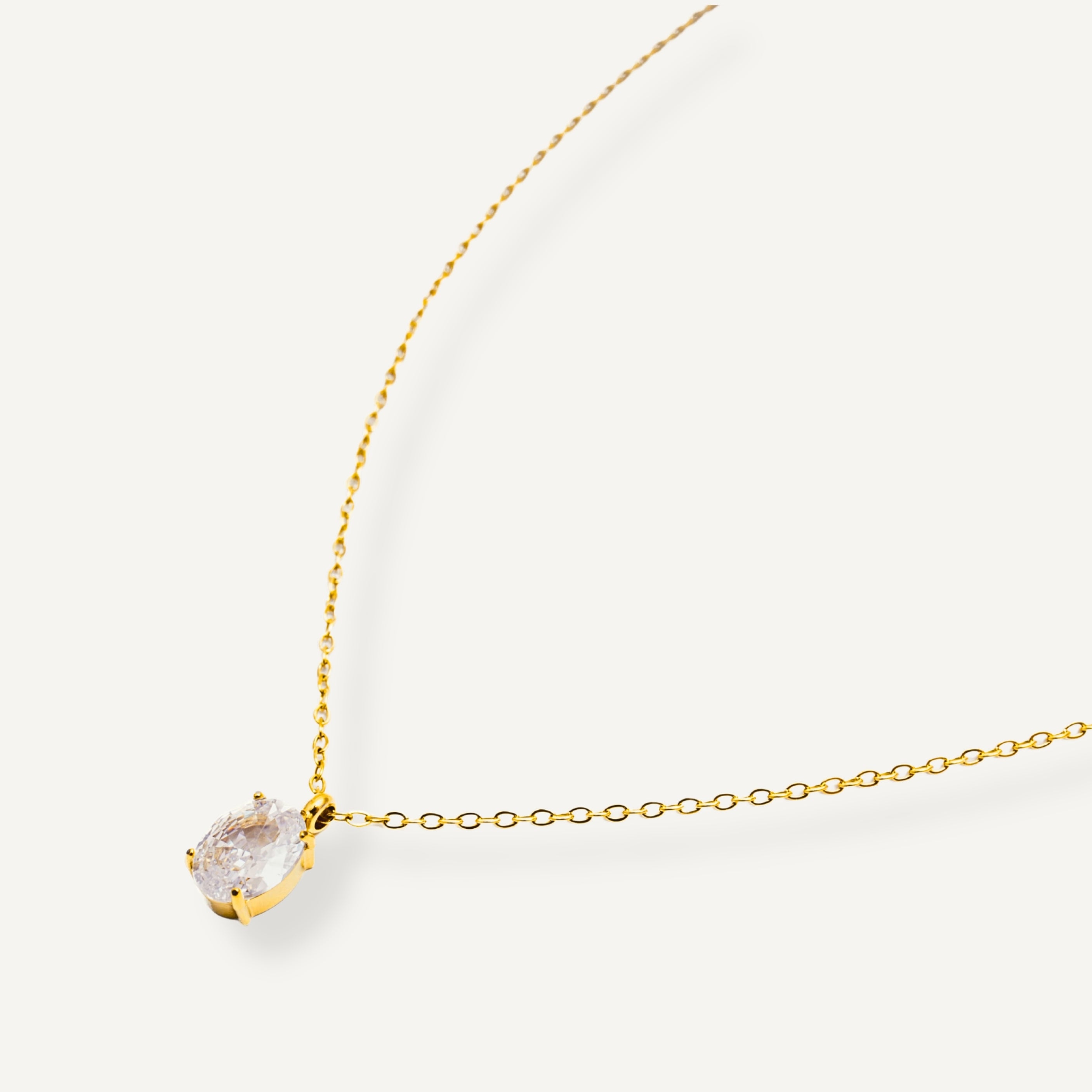 CHARLOTTE 1CT CZ STONE NECKLACE