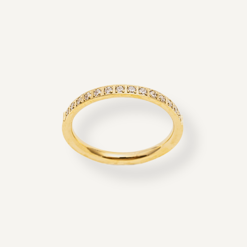 BECKI CZ BAND RING