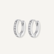 SILVER KARA CZ HUGGIES