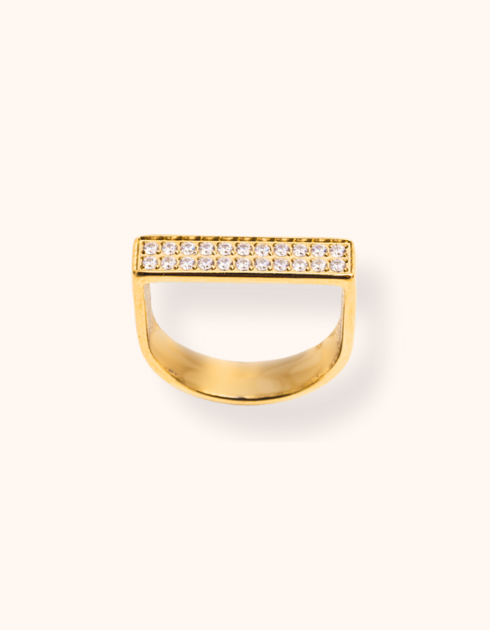 Maeve CZ Stones Ring - Water & Tarnish Proof