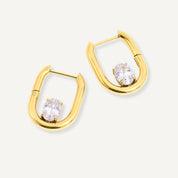REGINA CZ OVAL HOOPS