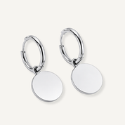 SILVER DISC HOOPS