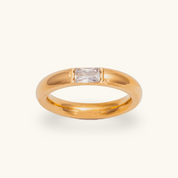 Serena CZ Stone Ring - Water & Tarnish Proof