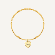 PERSONALISED HEART BANGLE (FREE ENGRAVING)