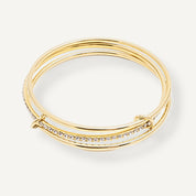 Crested Bangle Set