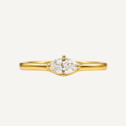 AAA-GRADE CUBIC ZIRCONIA PINKY RING