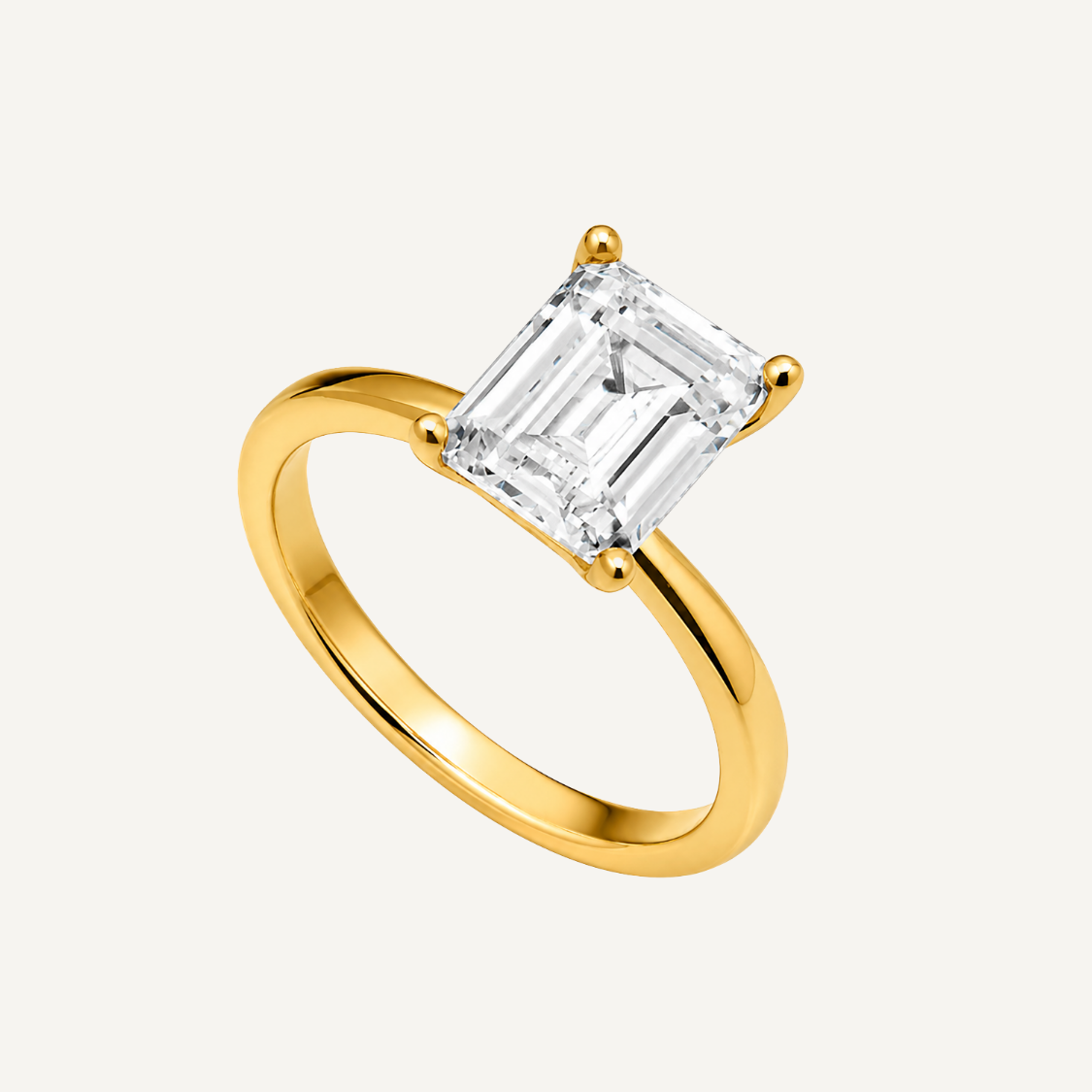 2ct DIAMOND INSPIRED AAA-GRADE EMERALD CUT RING