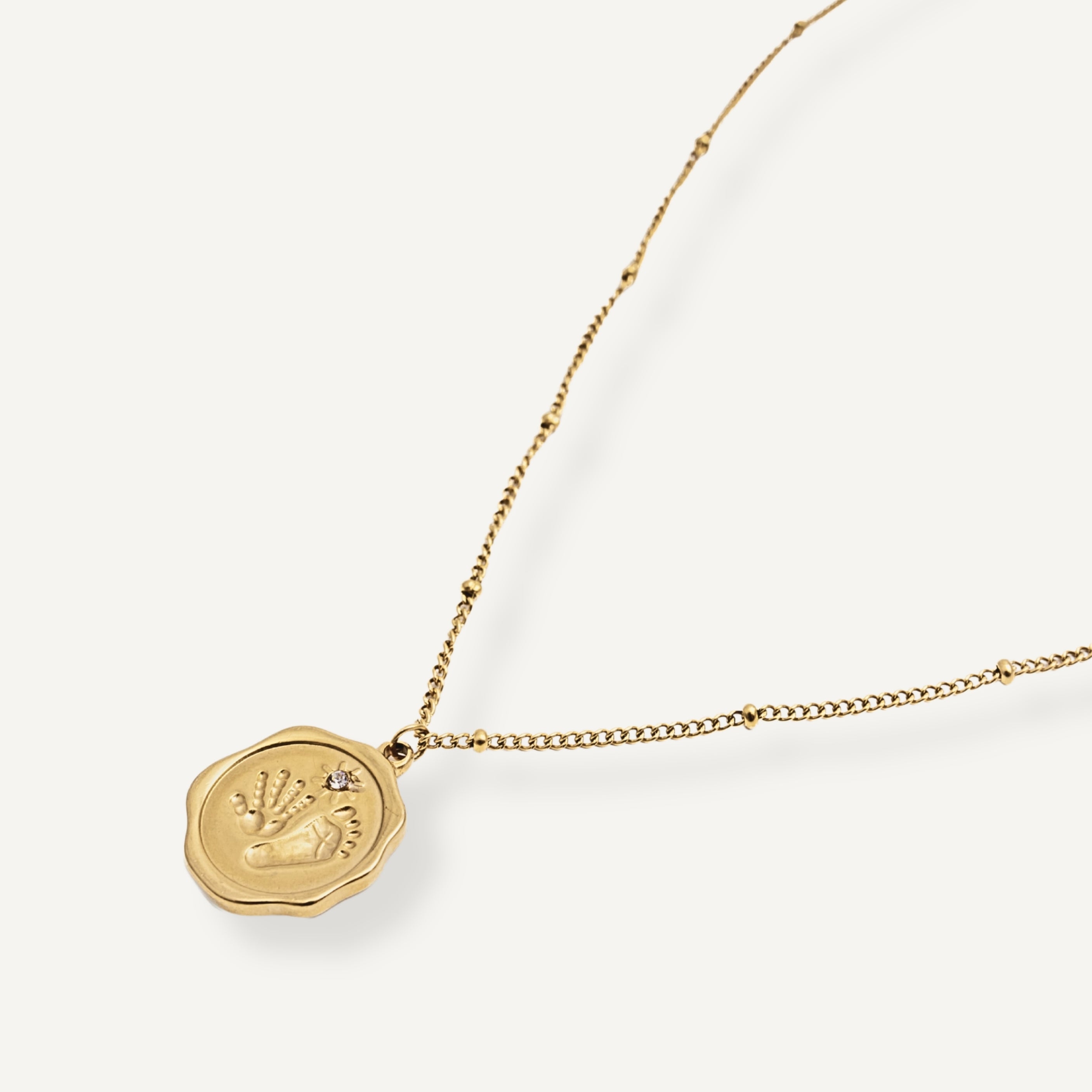 PERSONALISED HAND AND FOOTPRINT NECKLACE (READY IN 4 DAYS)