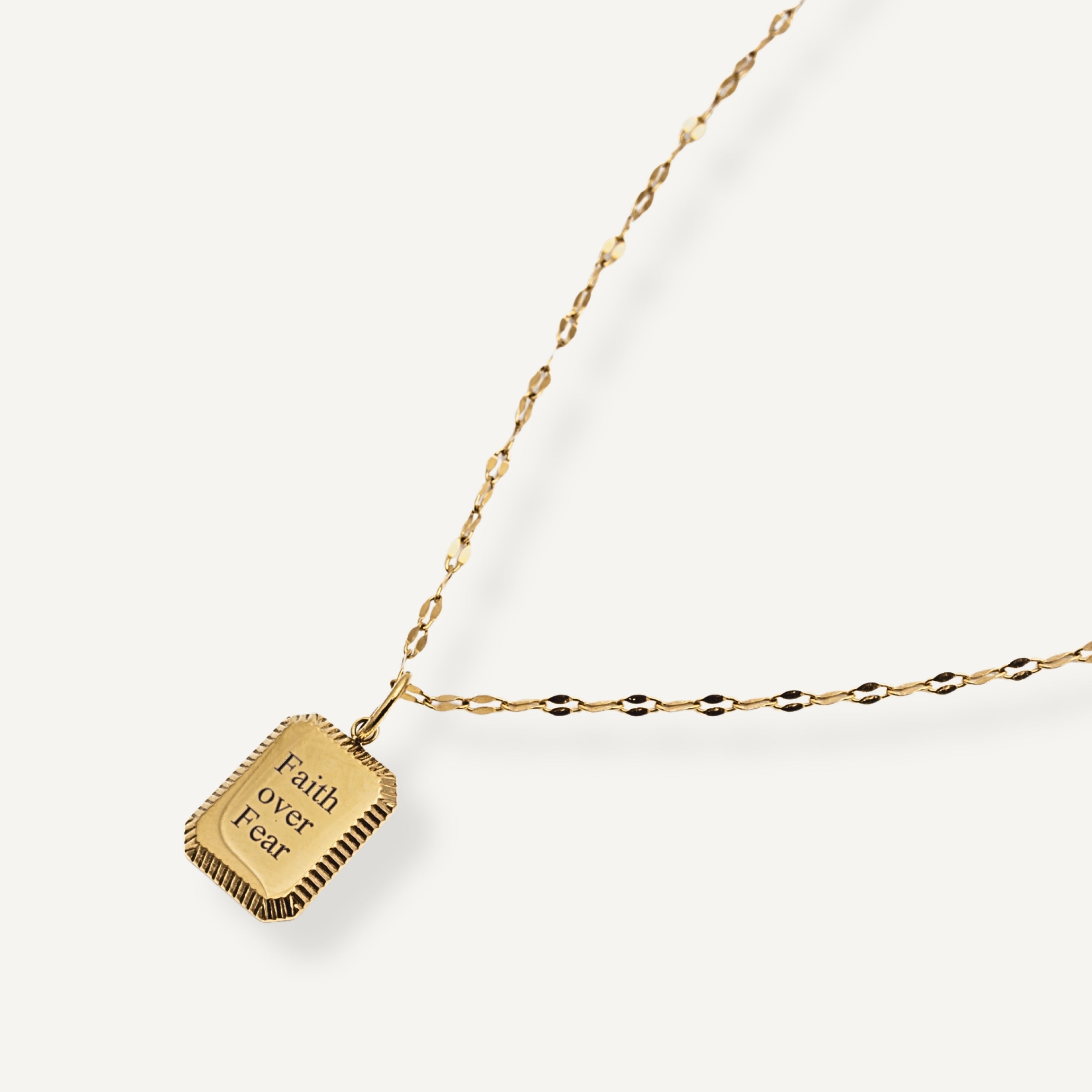 PERSONALISED TEXTURED PENDANT NECKLACE (READY IN 4 DAYS)