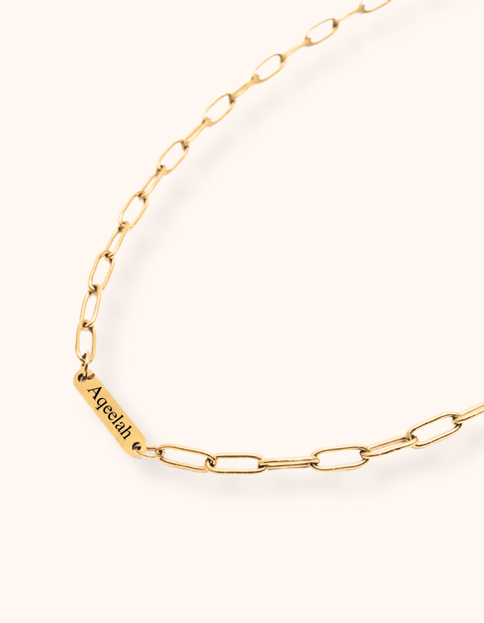 Pivot Personalised Bar Necklace - Water & Tarnish Proof