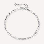 SILVER EZRA PAPERCLIP BRACELET