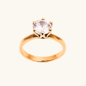 2ct Round Cut Cubic Zirconia Ring - Water & Tarnish Proof