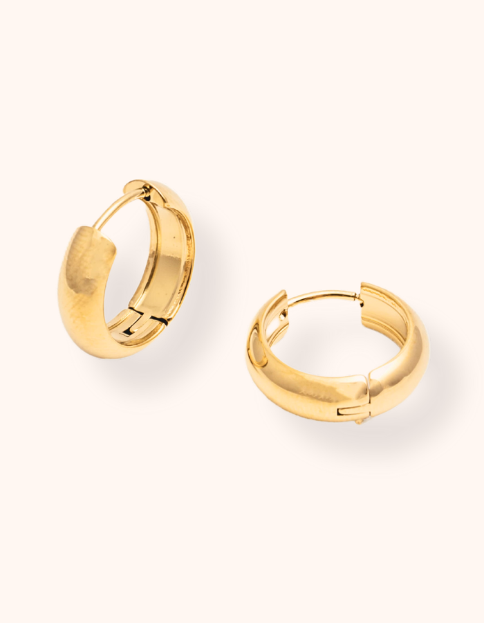 Pre-Order Sophie Gold Huggies - Water & Tarnish Proof (Delivery within 14 days)