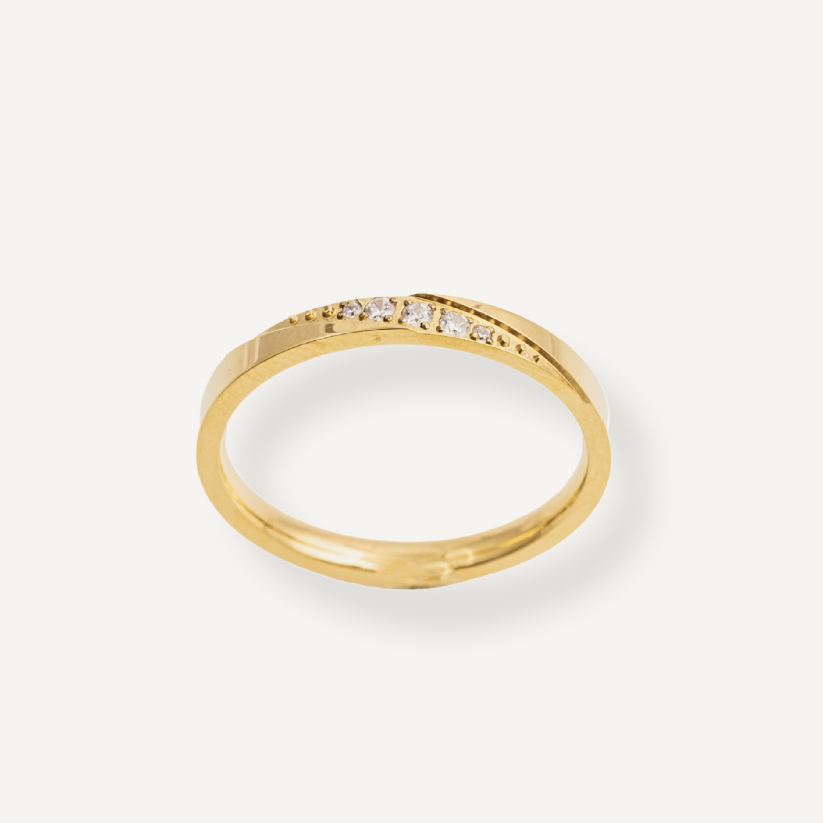 BARE CZ BAND RING
