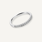 SILVER BECKI CZ BAND RING