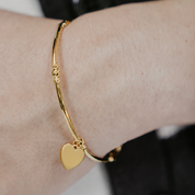 PERSONALISED HEART BANGLE (FREE ENGRAVING)