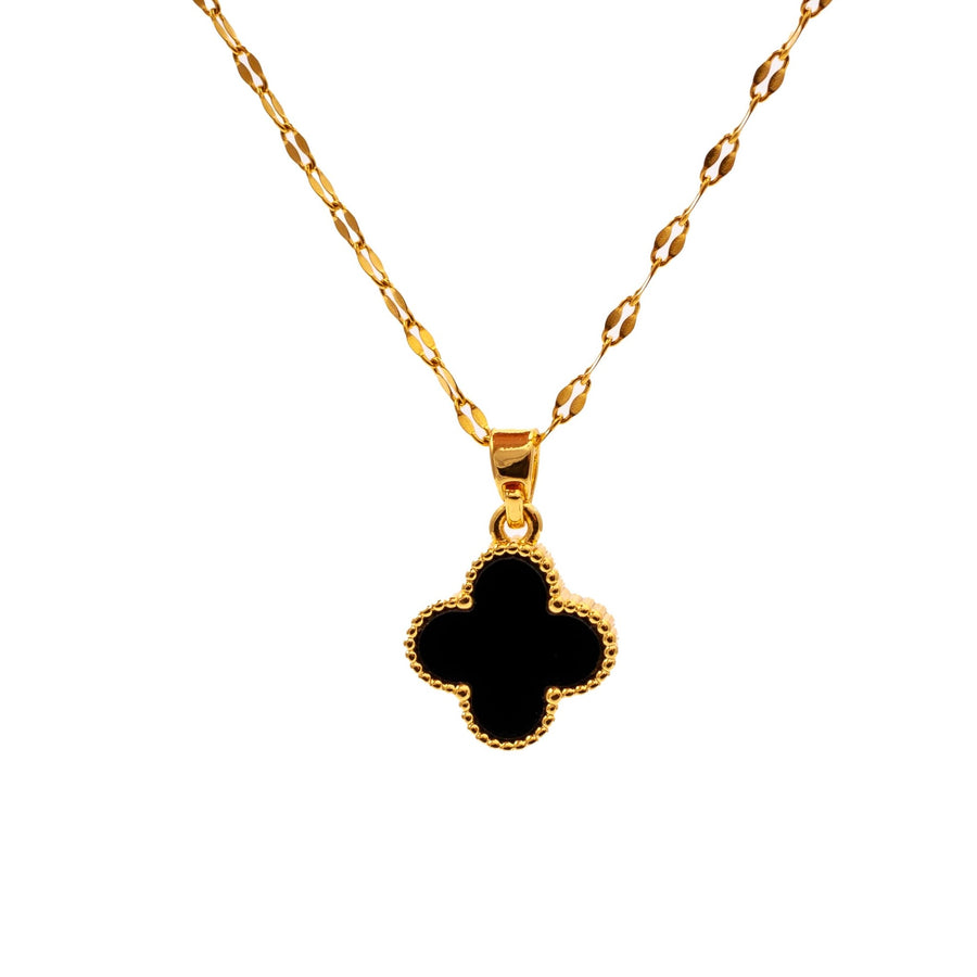Double Sided Clover Necklace - Water & Tarnish Proof