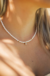 Lily Pearl Necklace - Water & Tarnish Proof
