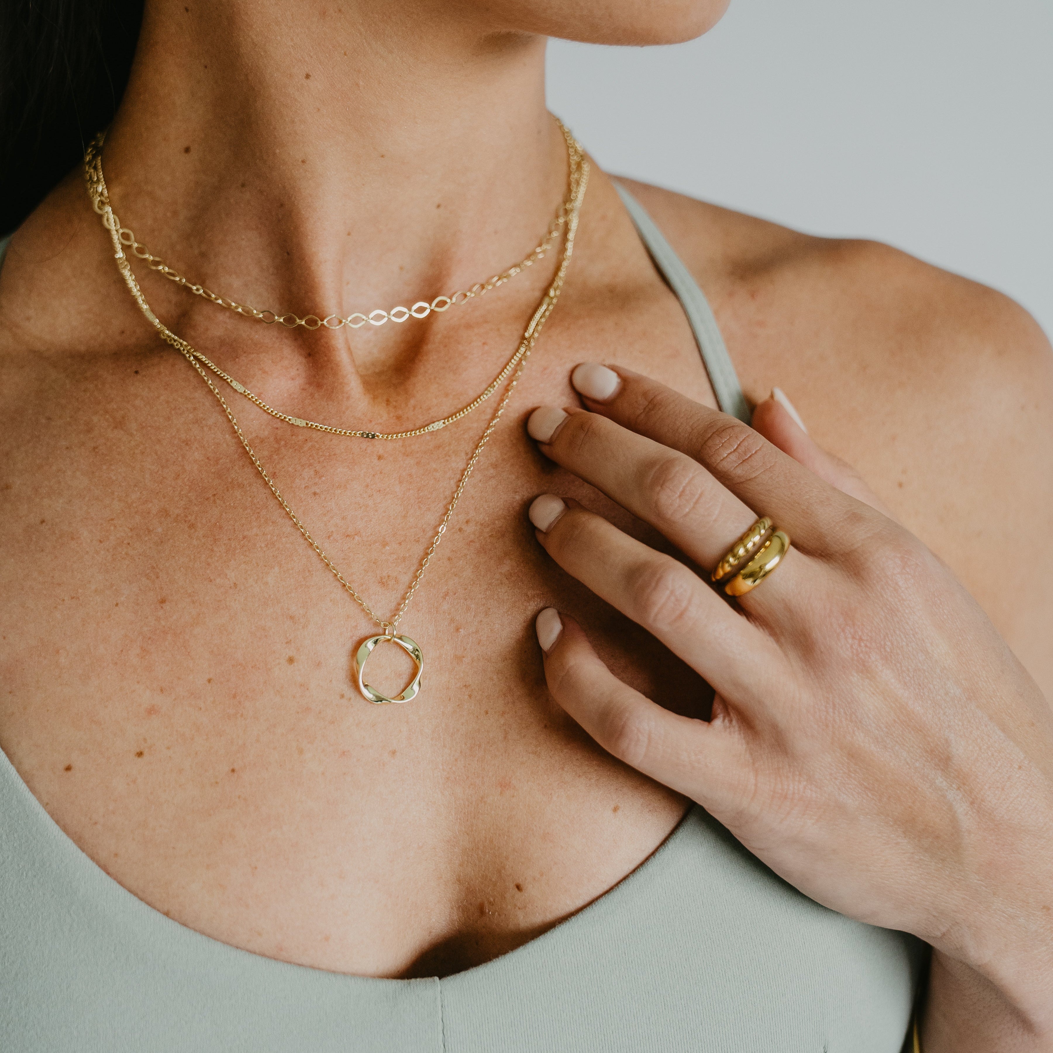 Breathe Layered Necklace - Water & Tarnish Proof
