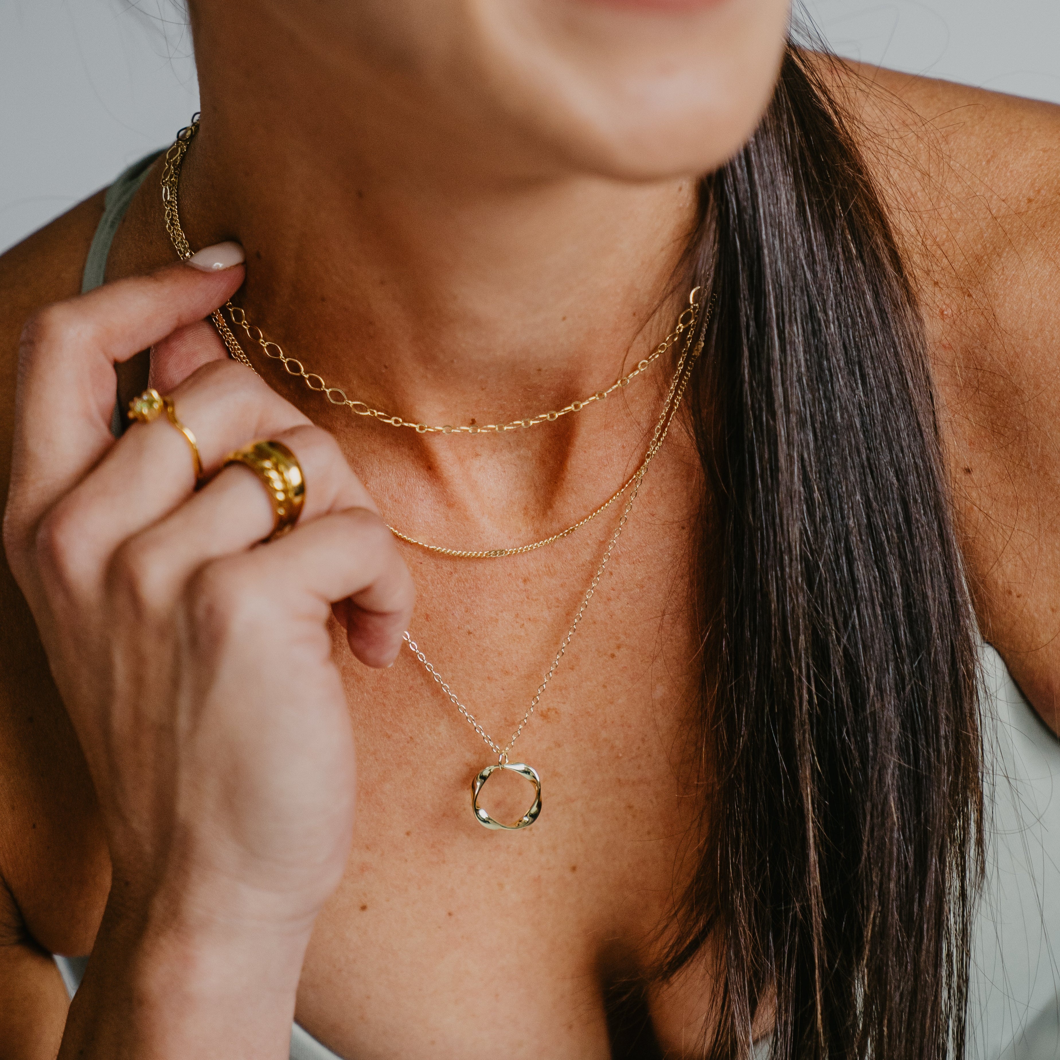 Breathe Layered Necklace - Water & Tarnish Proof