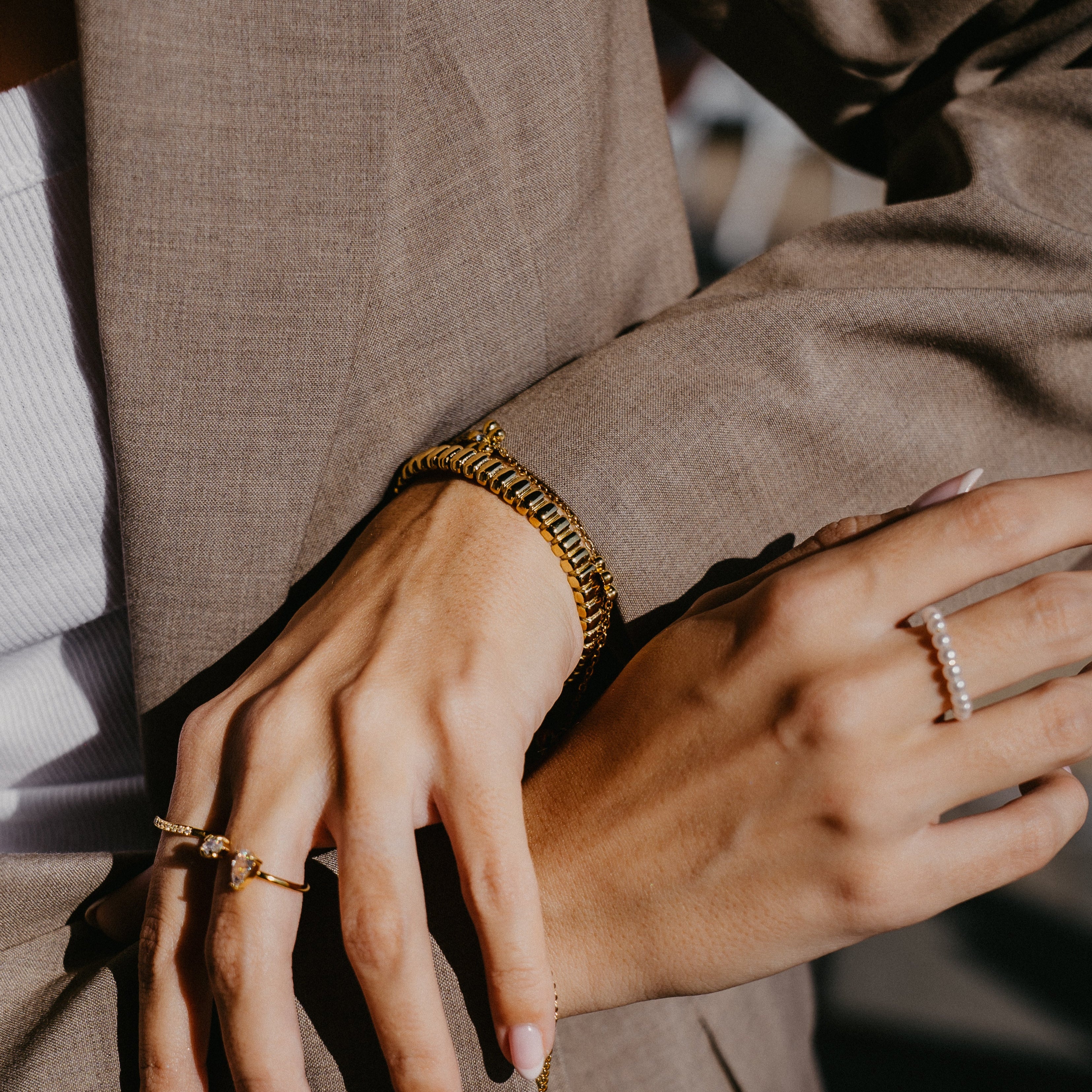 TYRA TEXTURED CUFF BANGLE