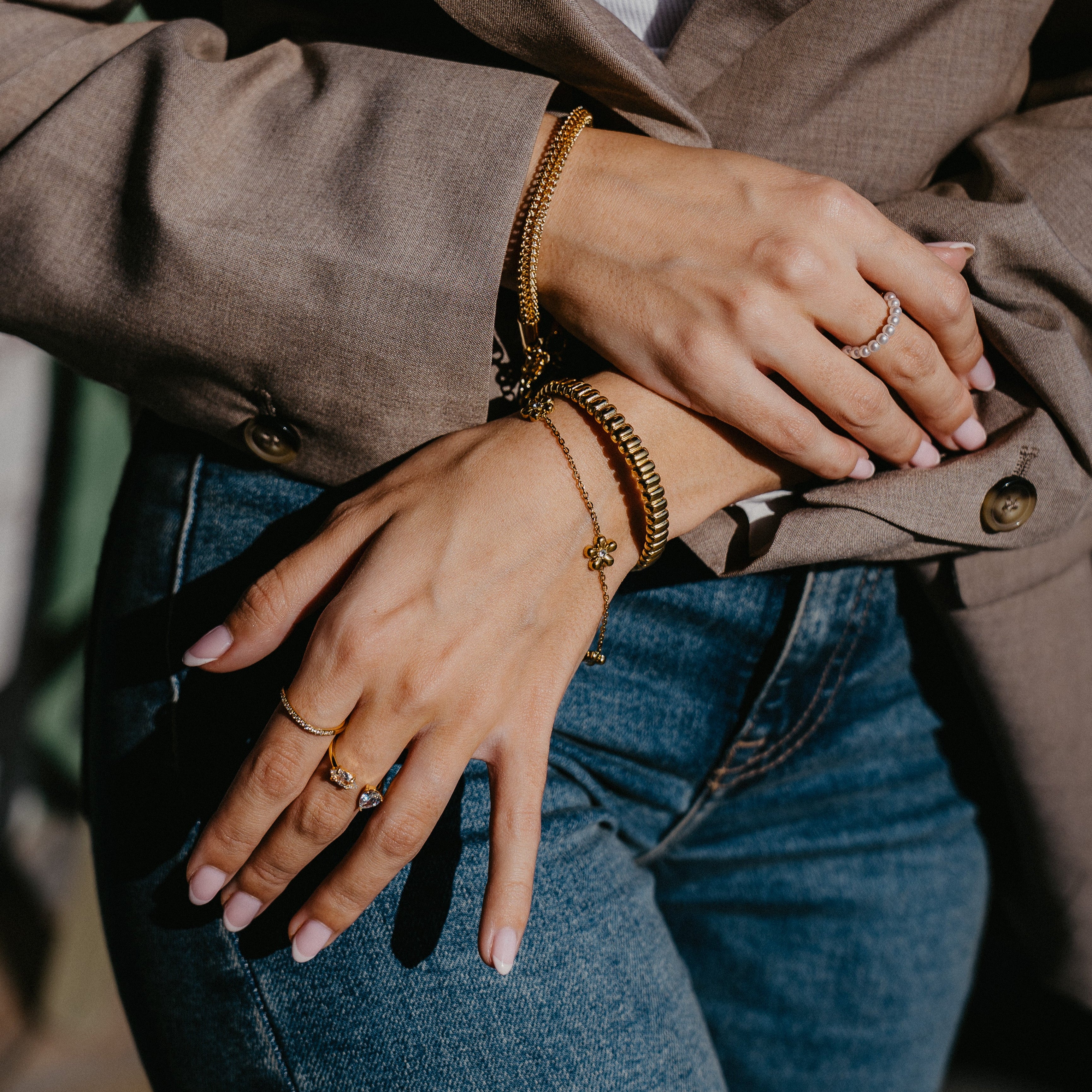 KATE CZ FLOWER BRACELET
