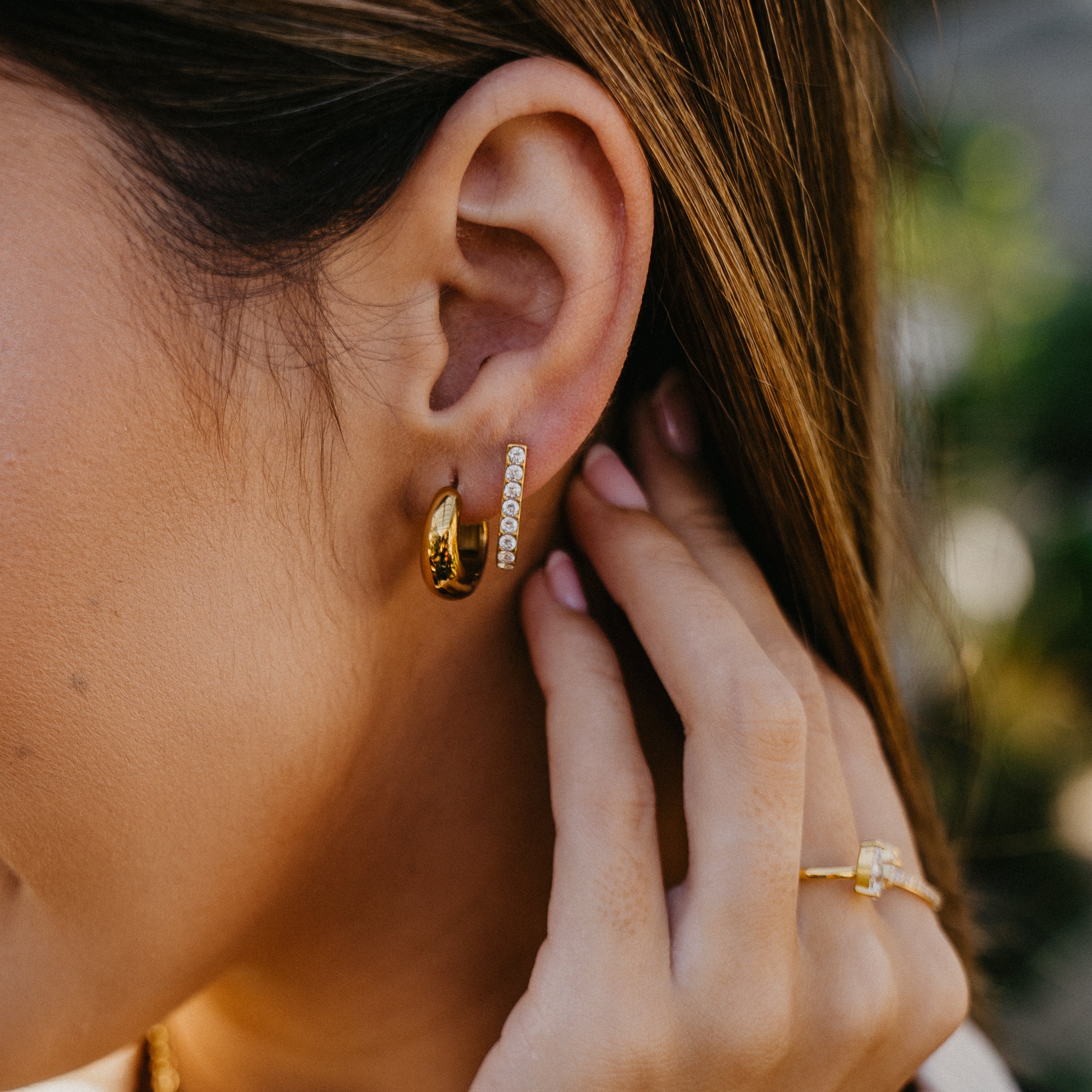 BRITNEY CUBIC ZIRCONIA HOOPS