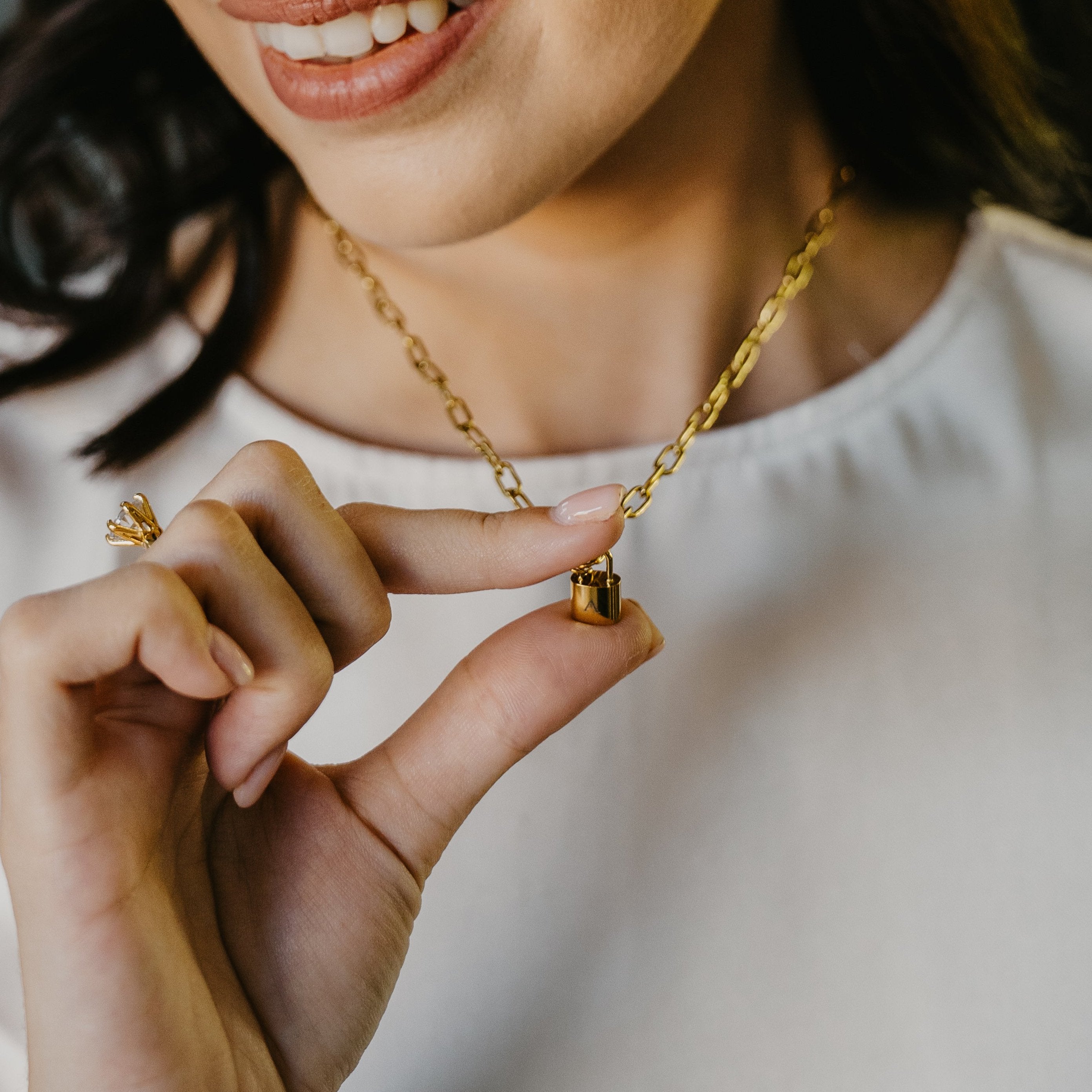 Personalised Padlock Necklace - Water & Tarnish Proof (Ready in 4 days!)