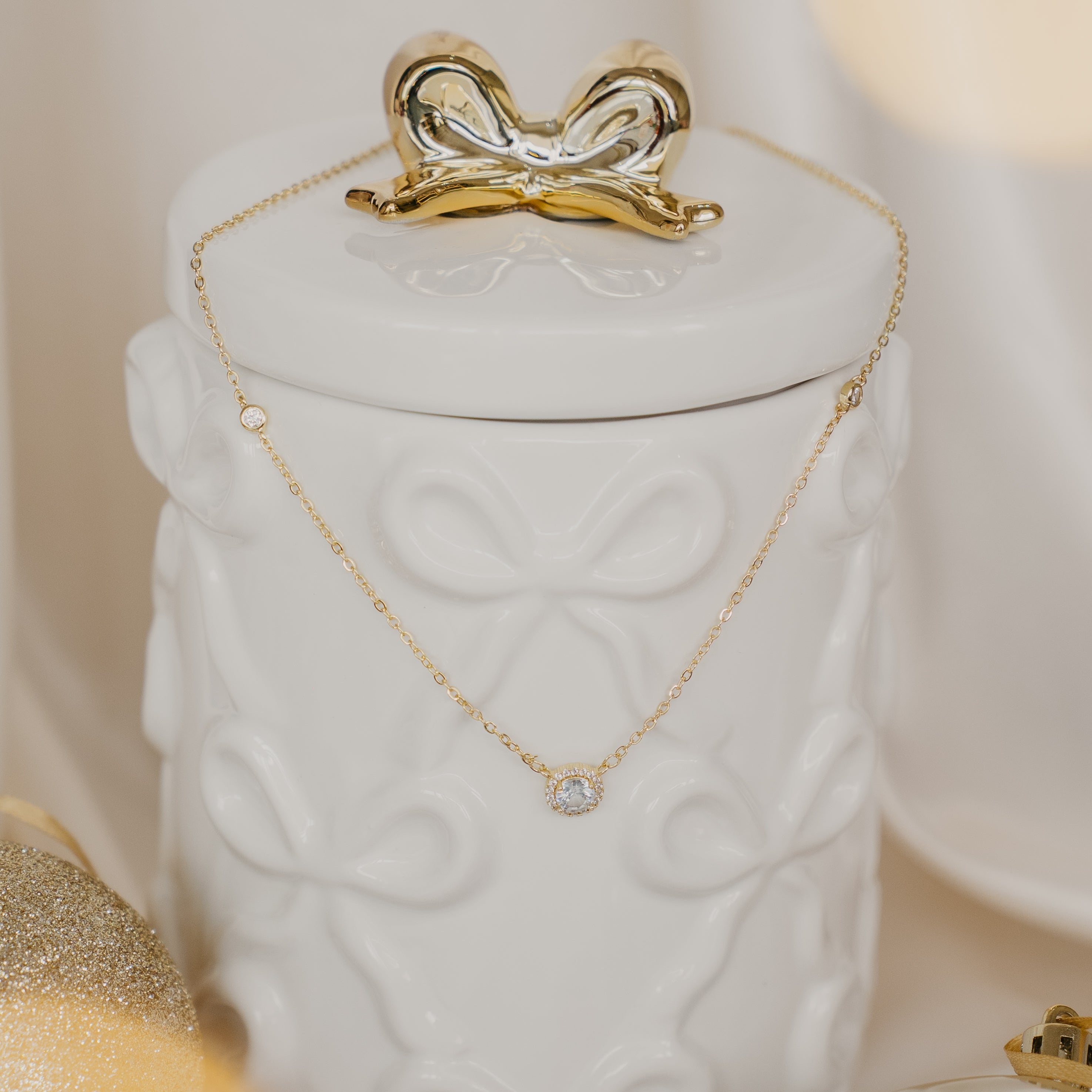 CUBIC ZIRCONIA NECKLACE: 12 DAYS OF CHRISTMAS ✨