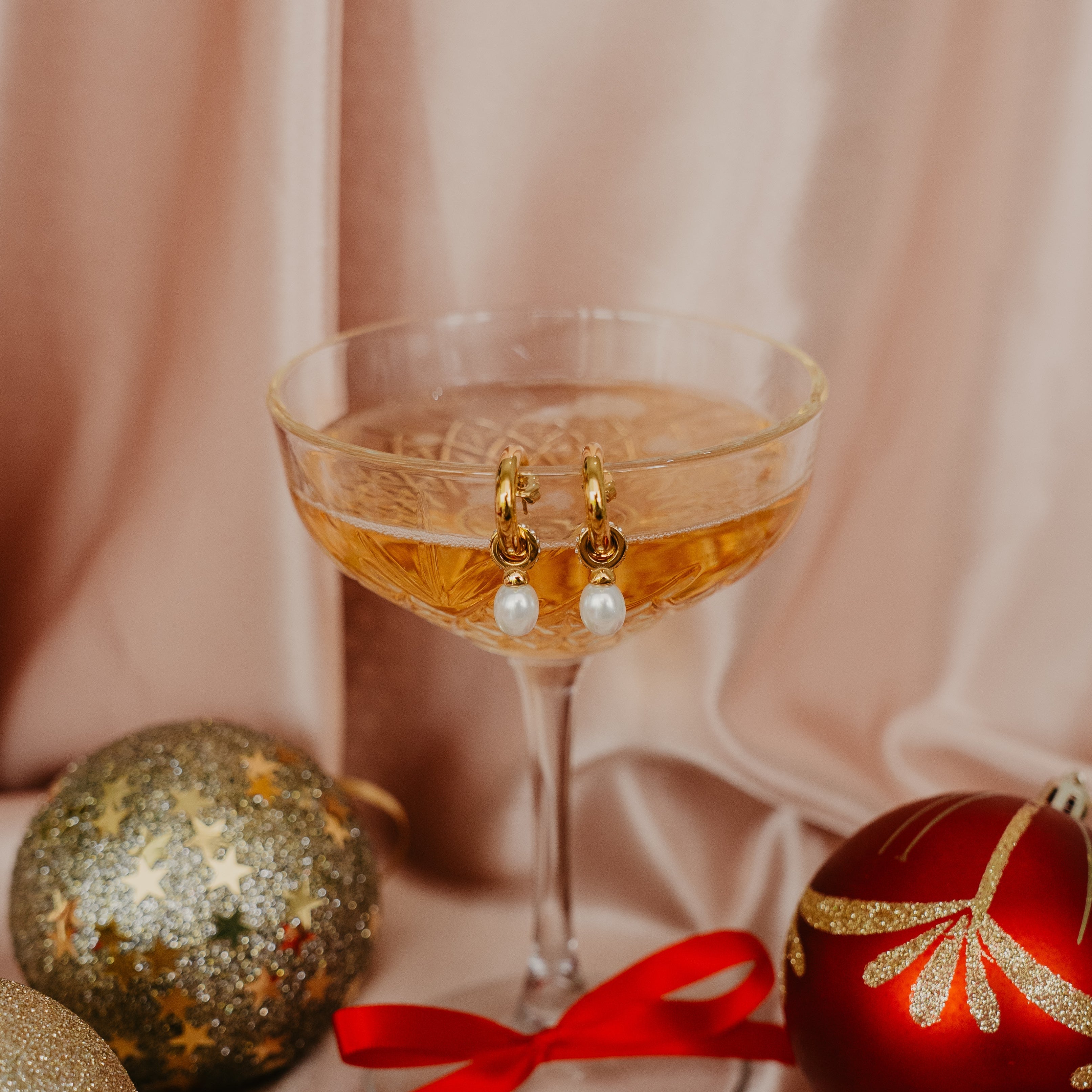 CZ PEARL HOOPS: 12 DAYS OF CHRISTMAS ✨